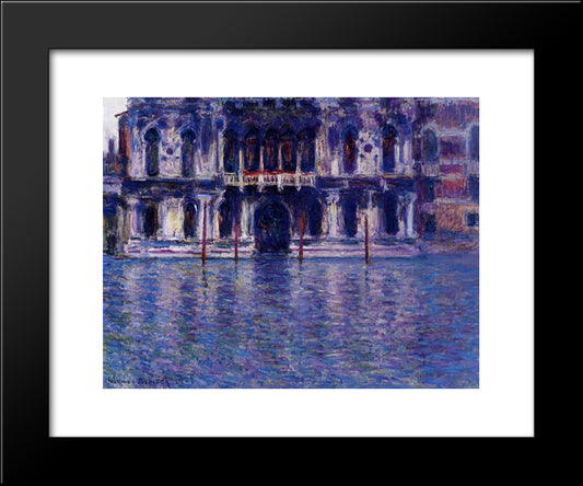 Palazzo Contarini 20x24 Black Modern Wood Framed Art Print Poster by Monet, Claude
