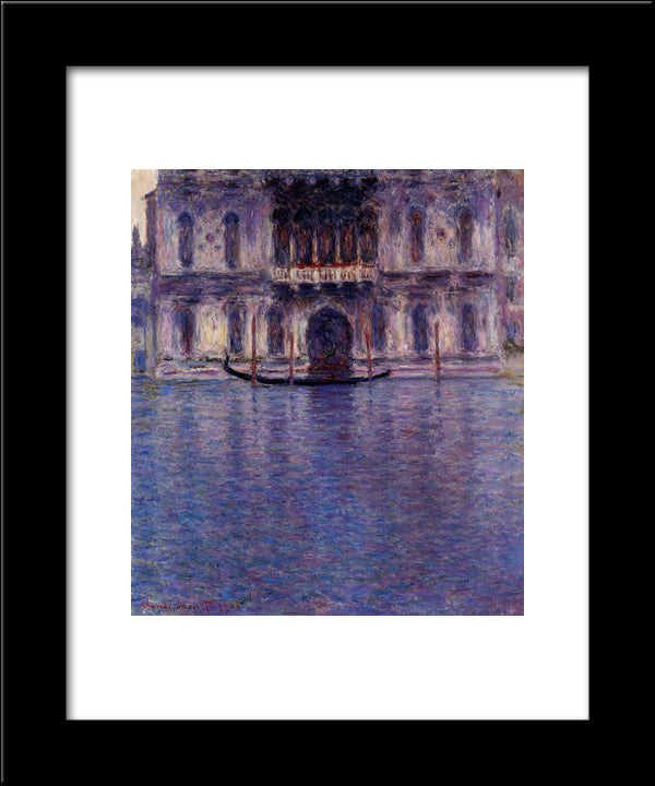 Palazzo Contarini 2 20x24 Black Modern Wood Framed Art Print Poster by Monet, Claude