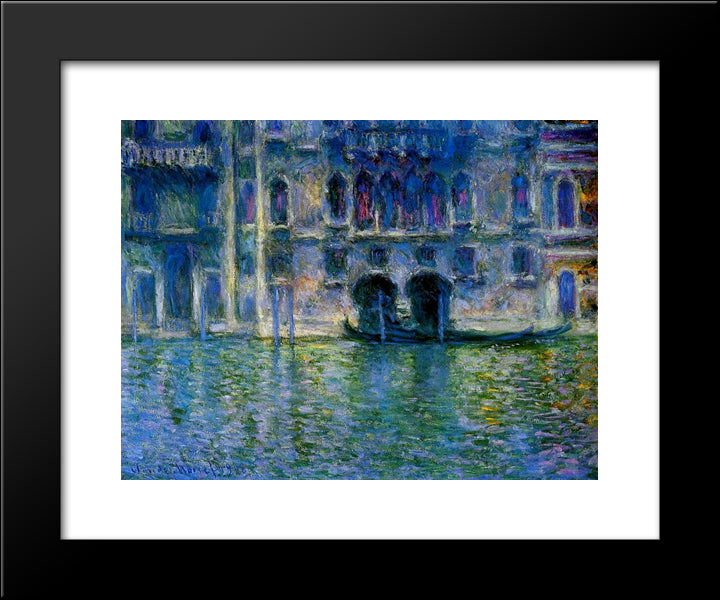 Palazzo Da Mula At Venice 20x24 Black Modern Wood Framed Art Print Poster by Monet, Claude