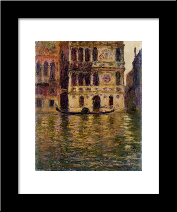 Palazzo Dario 20x24 Black Modern Wood Framed Art Print Poster by Monet, Claude