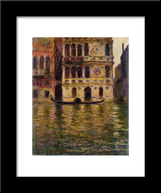 Palazzo Dario 20x24 Black Modern Wood Framed Art Print Poster by Monet, Claude