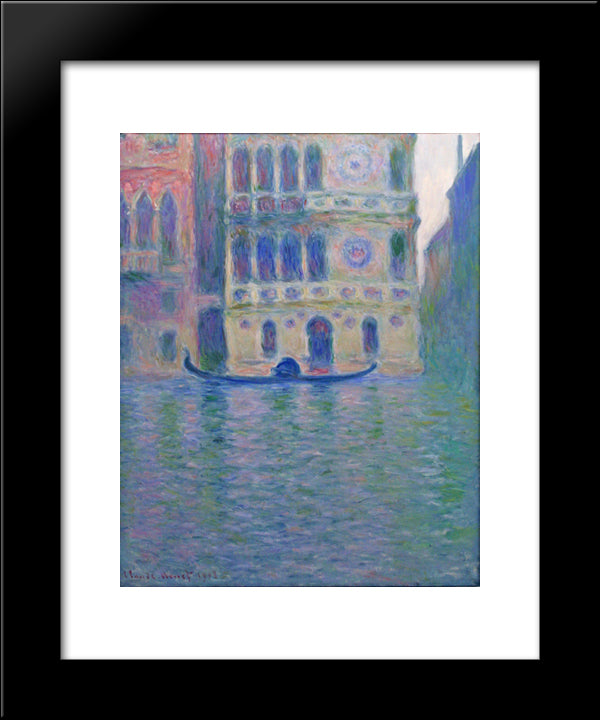 Palazzo Dario 4 20x24 Black Modern Wood Framed Art Print Poster by Monet, Claude