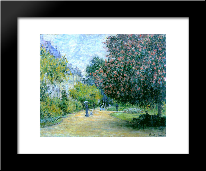 Park Monceau 20x24 Black Modern Wood Framed Art Print Poster by Monet, Claude