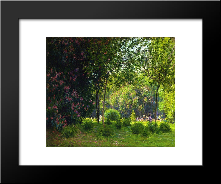 Park Monceau 2 20x24 Black Modern Wood Framed Art Print Poster by Monet, Claude