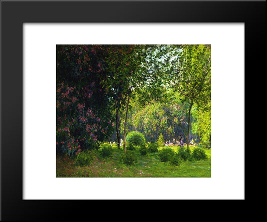 Park Monceau 2 20x24 Black Modern Wood Framed Art Print Poster by Monet, Claude