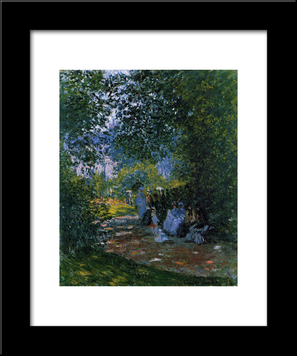 Park Monceau 3 20x24 Black Modern Wood Framed Art Print Poster by Monet, Claude