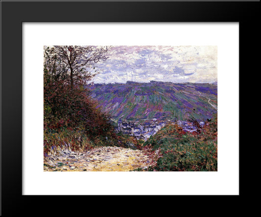Path At Giverny 20x24 Black Modern Wood Framed Art Print Poster by Monet, Claude