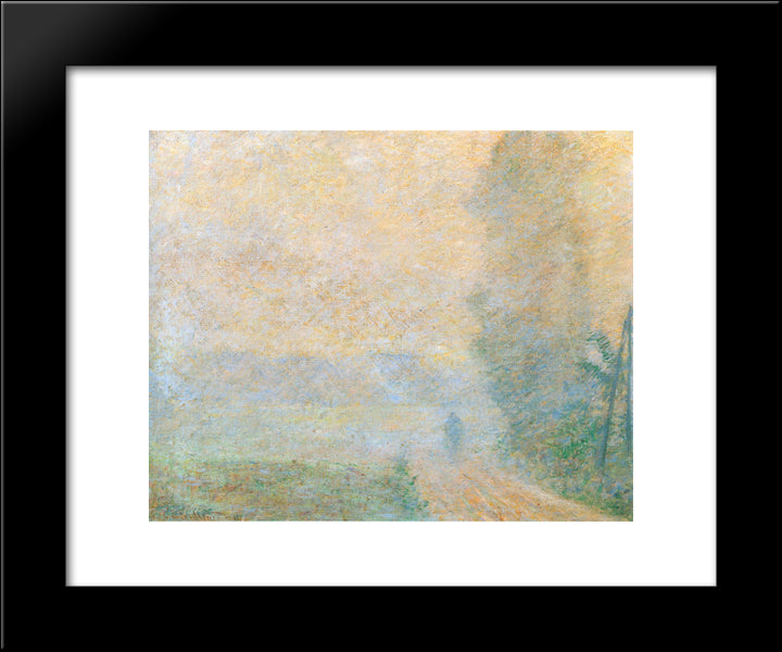 Path In The Fog 20x24 Black Modern Wood Framed Art Print Poster by Monet, Claude