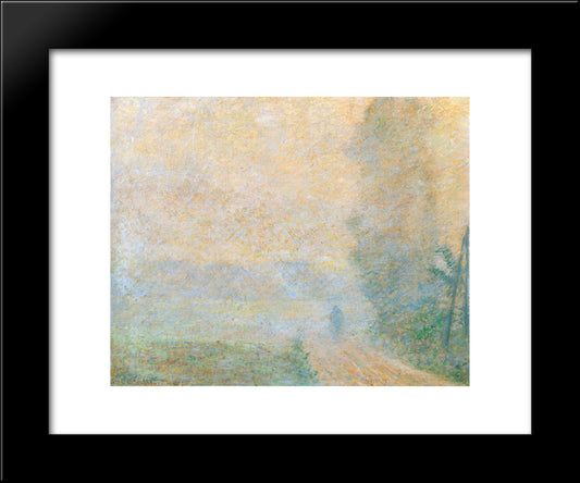 Path In The Fog 20x24 Black Modern Wood Framed Art Print Poster by Monet, Claude