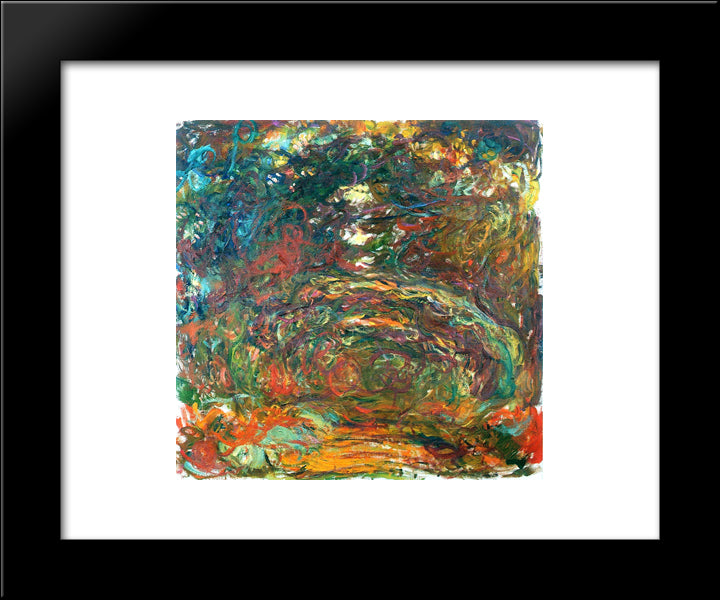 Path Under The Rose Arches, Giverny 20x24 Black Modern Wood Framed Art Print Poster by Monet, Claude