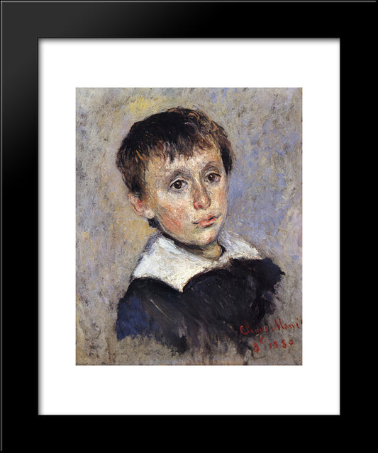 Portrait Of Jean Monet 20x24 Black Modern Wood Framed Art Print Poster by Monet, Claude