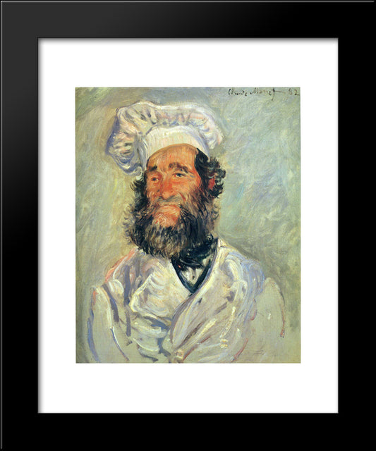 Portrait Of Pere Paul 20x24 Black Modern Wood Framed Art Print Poster by Monet, Claude