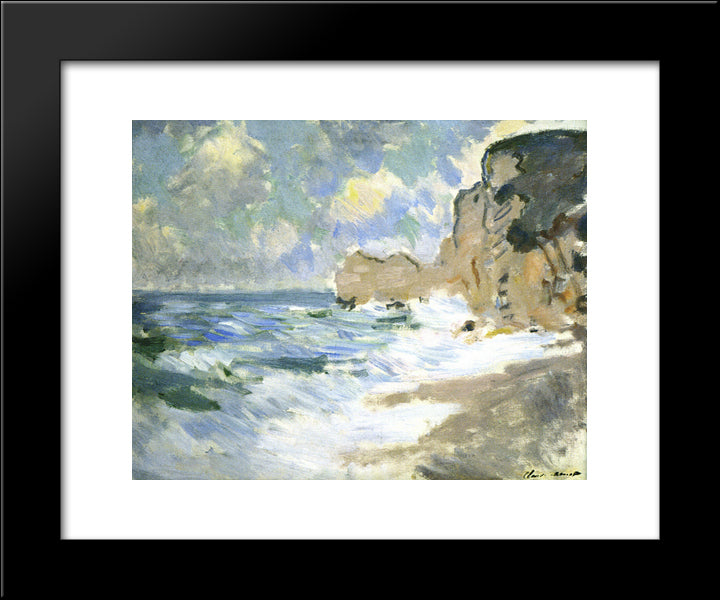Receding Waves 20x24 Black Modern Wood Framed Art Print Poster by Monet, Claude