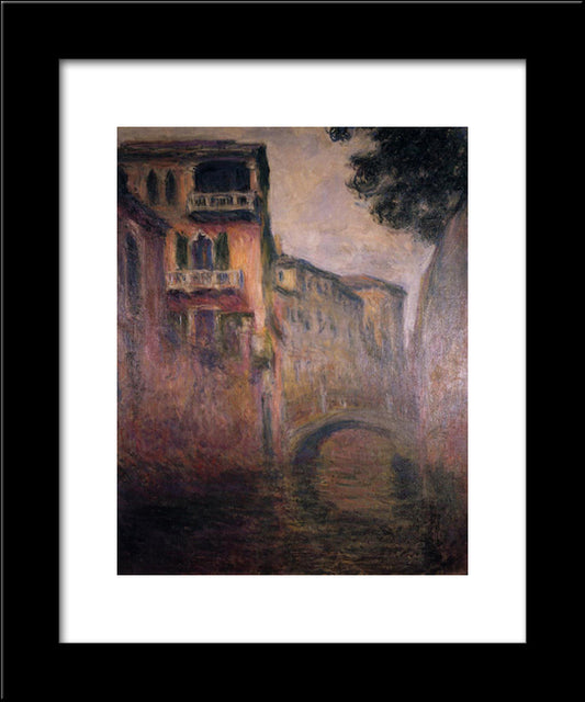 Rio Della Salute 02 20x24 Black Modern Wood Framed Art Print Poster by Monet, Claude