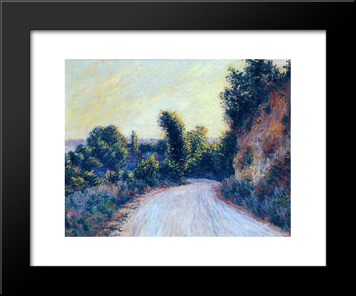 Road Near Giverny 20x24 Black Modern Wood Framed Art Print Poster by Monet, Claude