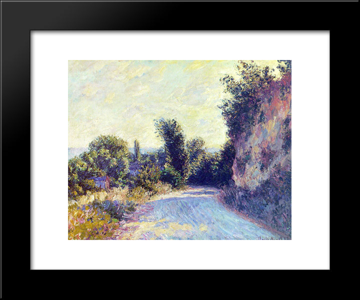 Road Near Giverny 02 20x24 Black Modern Wood Framed Art Print Poster by Monet, Claude
