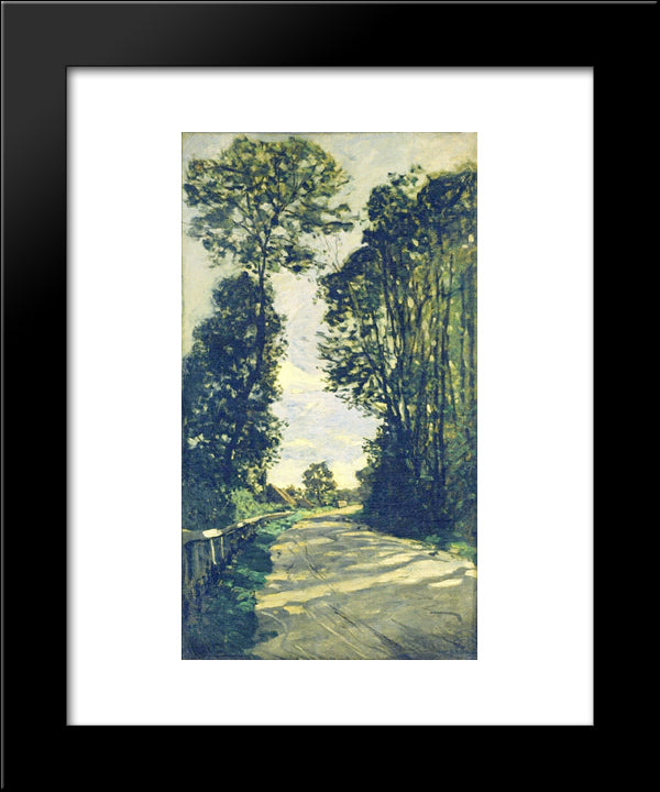 Road To The Saint-Simeon Farm 20x24 Black Modern Wood Framed Art Print Poster by Monet, Claude