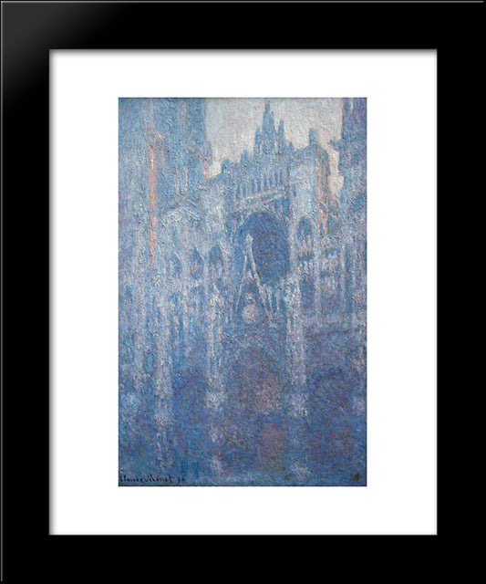 Rouen Cathedral, Clear Day 20x24 Black Modern Wood Framed Art Print Poster by Monet, Claude