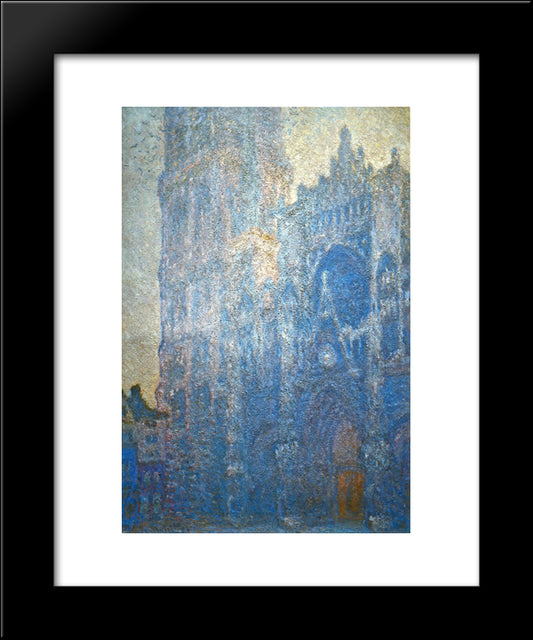 Rouen Cathedral, The Portal And The Tour D'Albane, Morning Effect 20x24 Black Modern Wood Framed Art Print Poster by Monet, Claude