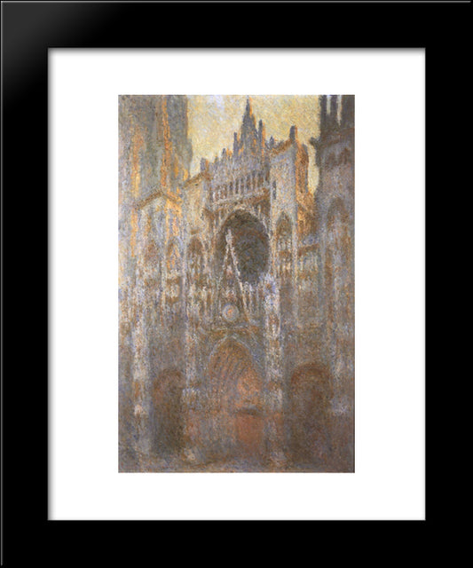 Rouen Cathedral 02 20x24 Black Modern Wood Framed Art Print Poster by Monet, Claude