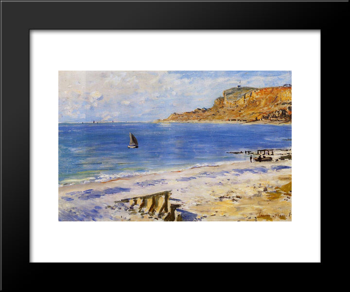 Sailing At Sainte Adresse 20x24 Black Modern Wood Framed Art Print Poster by Monet, Claude
