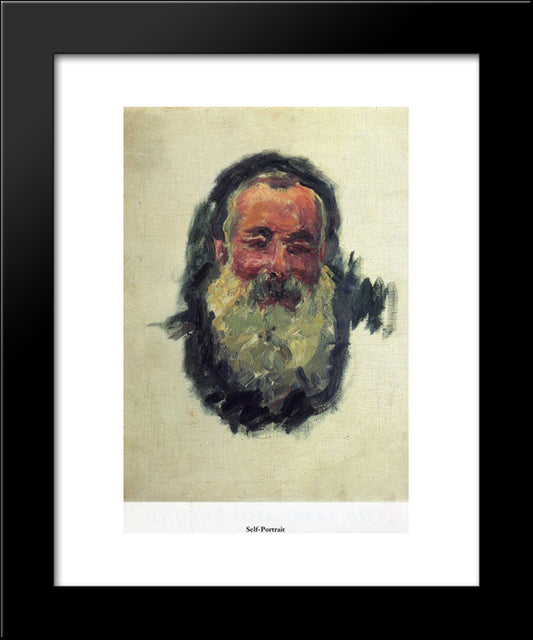 Self Portrait 20x24 Black Modern Wood Framed Art Print Poster by Monet, Claude