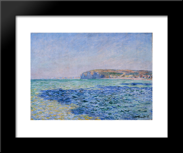 Shadows On The Sea At Pourville 20x24 Black Modern Wood Framed Art Print Poster by Monet, Claude
