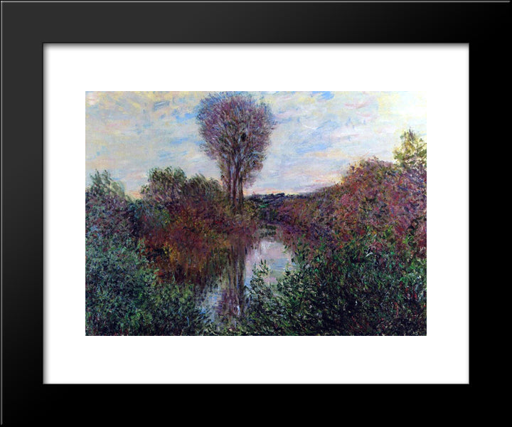 Small Branch Of The Seine 20x24 Black Modern Wood Framed Art Print Poster by Monet, Claude