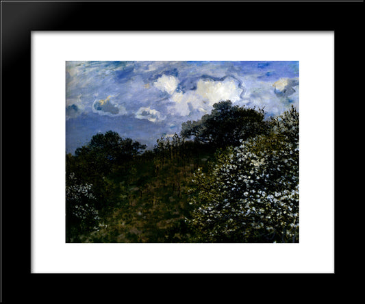 Spring 20x24 Black Modern Wood Framed Art Print Poster by Monet, Claude