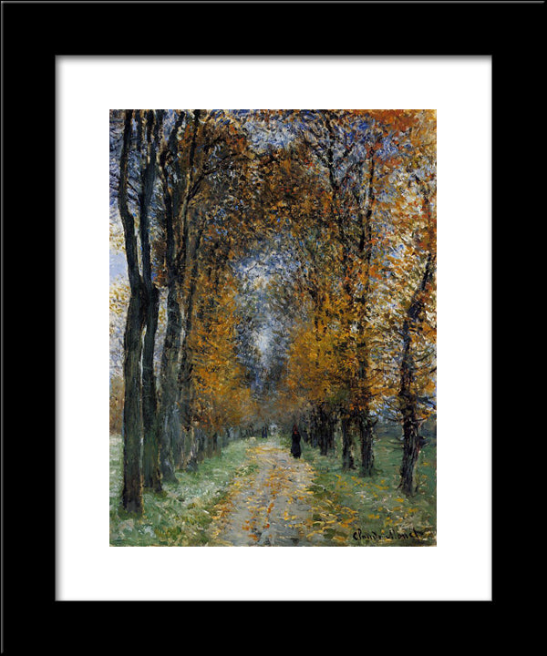 The Avenue 20x24 Black Modern Wood Framed Art Print Poster by Monet, Claude