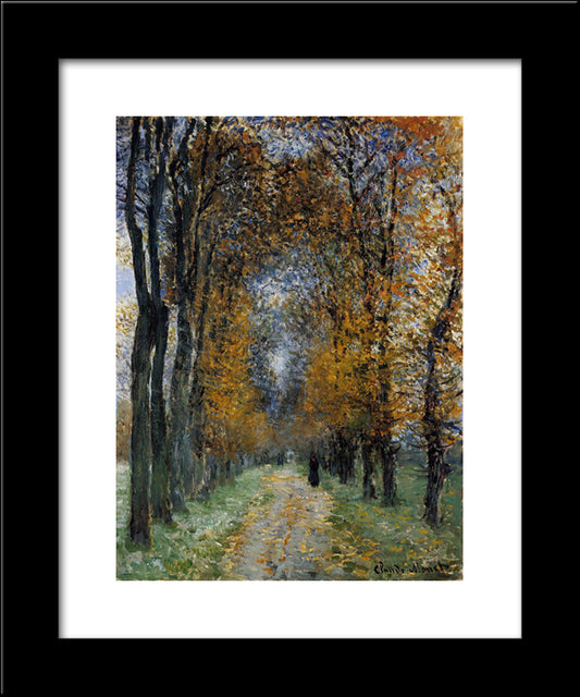 The Avenue 20x24 Black Modern Wood Framed Art Print Poster by Monet, Claude
