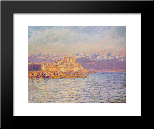 The Bay Of Antibes 20x24 Black Modern Wood Framed Art Print Poster by Monet, Claude