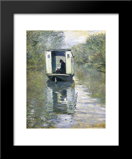 The Boat Studio 20x24 Black Modern Wood Framed Art Print Poster by Monet, Claude