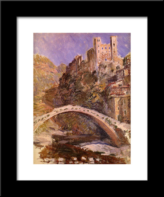 The Castle Of Dolceacqua 20x24 Black Modern Wood Framed Art Print Poster by Monet, Claude