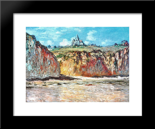 The Church At Varengeville 02 20x24 Black Modern Wood Framed Art Print Poster by Monet, Claude