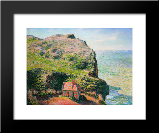 The Custom`S House 20x24 Black Modern Wood Framed Art Print Poster by Monet, Claude