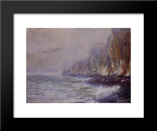 The Effect Of Fog Near Dieppe 20x24 Black Modern Wood Framed Art Print Poster by Monet, Claude