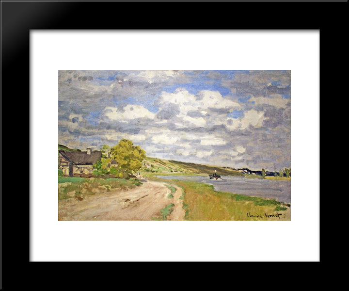 The Estuary Of The Siene 20x24 Black Modern Wood Framed Art Print Poster by Monet, Claude