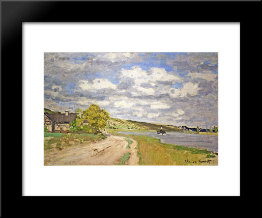 The Estuary Of The Siene 20x24 Black Modern Wood Framed Art Print Poster by Monet, Claude