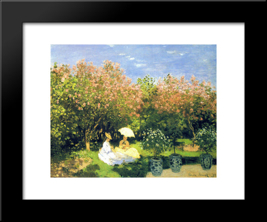 The Garden 20x24 Black Modern Wood Framed Art Print Poster by Monet, Claude
