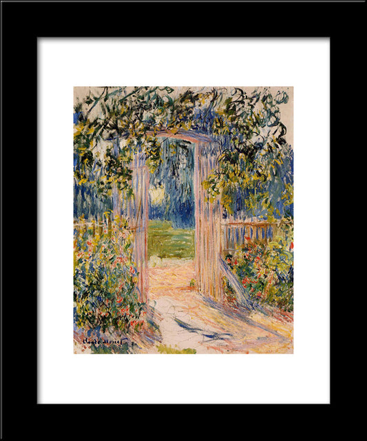 The Garden Gate 20x24 Black Modern Wood Framed Art Print Poster by Monet, Claude