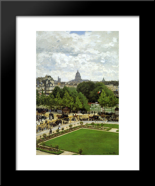 The Garden Of The Princess 20x24 Black Modern Wood Framed Art Print Poster by Monet, Claude