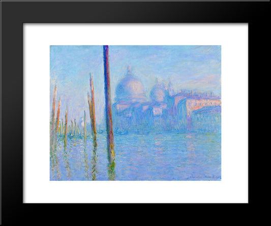 The Grand Canal, Venice 20x24 Black Modern Wood Framed Art Print Poster by Monet, Claude