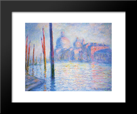The Grand Canal 02 20x24 Black Modern Wood Framed Art Print Poster by Monet, Claude