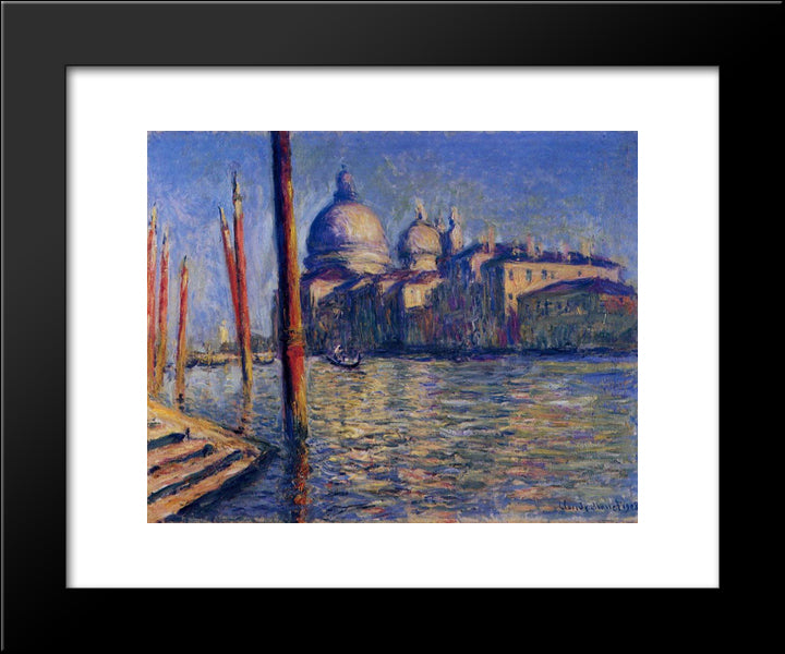 The Grand Canal And Santa Maria Della Salute 20x24 Black Modern Wood Framed Art Print Poster by Monet, Claude