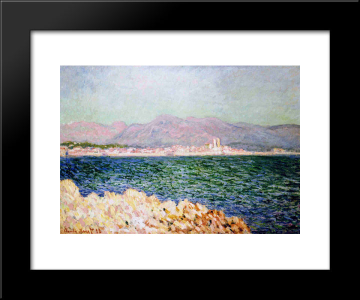 The Gulf Of Antibes 20x24 Black Modern Wood Framed Art Print Poster by Monet, Claude