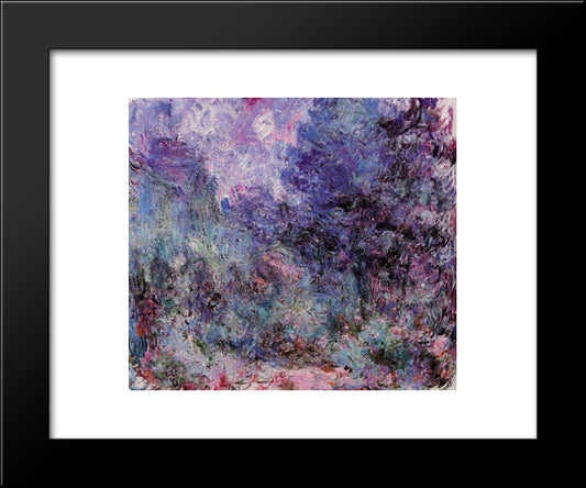 The House Seen From The Rose Garden 3 20x24 Black Modern Wood Framed Art Print Poster by Monet, Claude