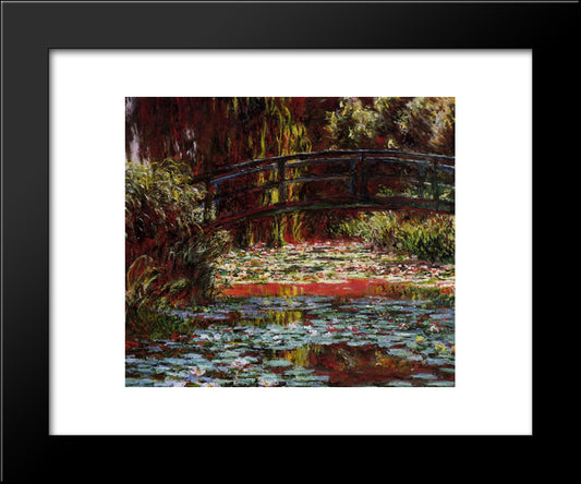 The Japanese Bridge (The Bridge Over The Water-Lily Pond) 20x24 Black Modern Wood Framed Art Print Poster by Monet, Claude