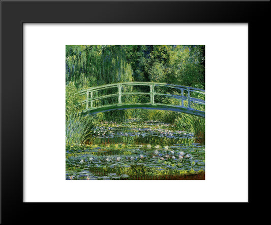 The Japanese Bridge (The Water-Lily Pond) 20x24 Black Modern Wood Framed Art Print Poster by Monet, Claude