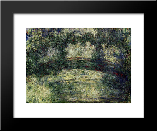 The Japanese Bridge 10 20x24 Black Modern Wood Framed Art Print Poster by Monet, Claude